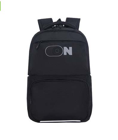 Рюкзак grizzly черный 30х42,5х13,5см эрг.спинка