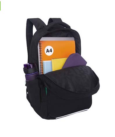 Рюкзак grizzly черный 30х42,5х13,5см эрг.спинка