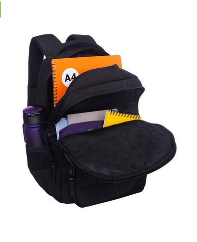 Рюкзак grizzly чёрный 28х40х15,5см эрг.спинка