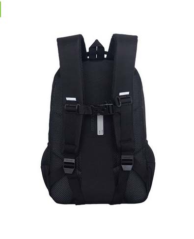 Рюкзак grizzly чёрный-белый 28х40х15,5см эрг.спинка