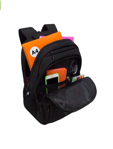 Рюкзак grizzly чёрный 32х45х23см эрг.спинка