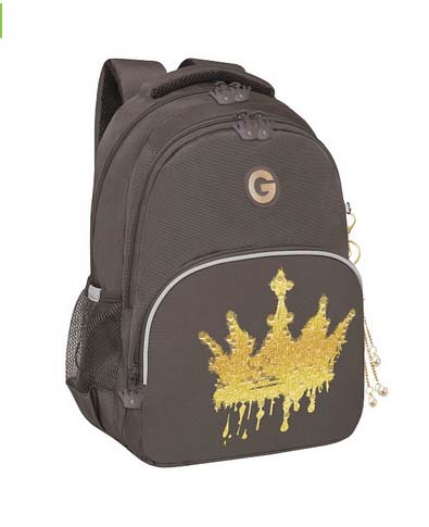 Рюкзак grizzly какао 27х40х20см эрг.спинка