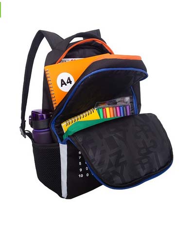 Рюкзак grizzly оранжевый-синий 29х38х16см упл.спинка+картхолдер