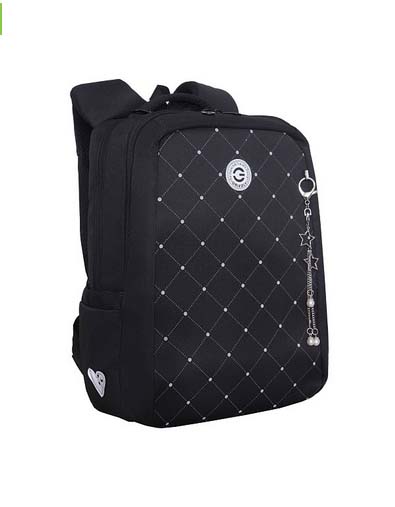 Рюкзак grizzly чёрный 26х39х17см эрг.спинка