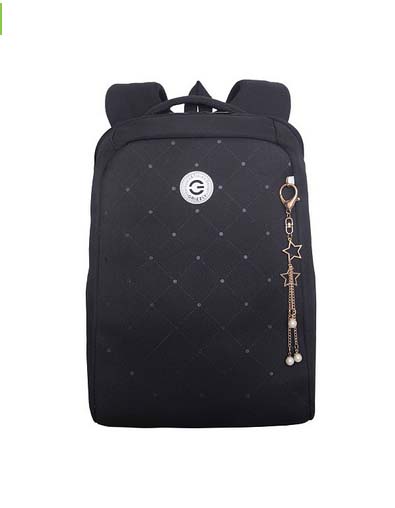 Рюкзак grizzly чёрный-золото 26х39х17см эрг.спинка