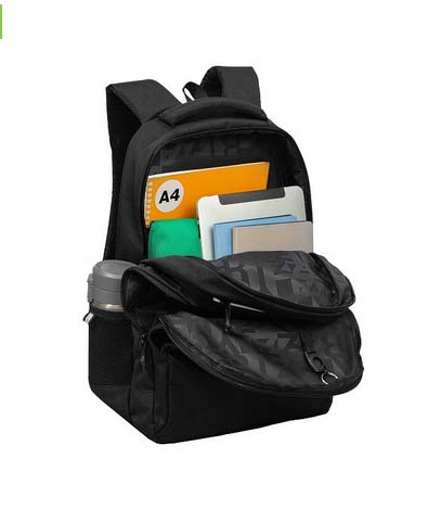 Рюкзак grizzly чёрный 32х45х23см эрг.спинка