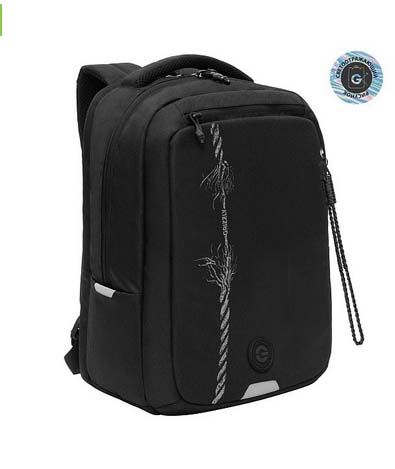 Рюкзак grizzly чёрный 29х41,5х18см эрг.спинка