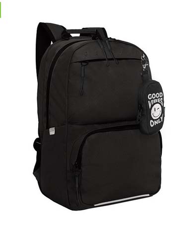 Рюкзак grizzly чёрный 30х42,5х13,5см эрг.спинка