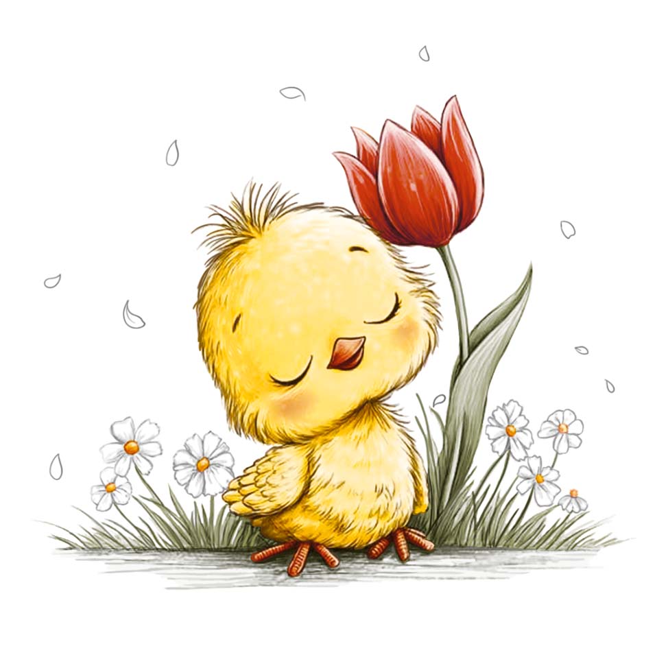 Салфетки бум. 200х200мм 30 шт. 2-сл. "милый цыпленок"