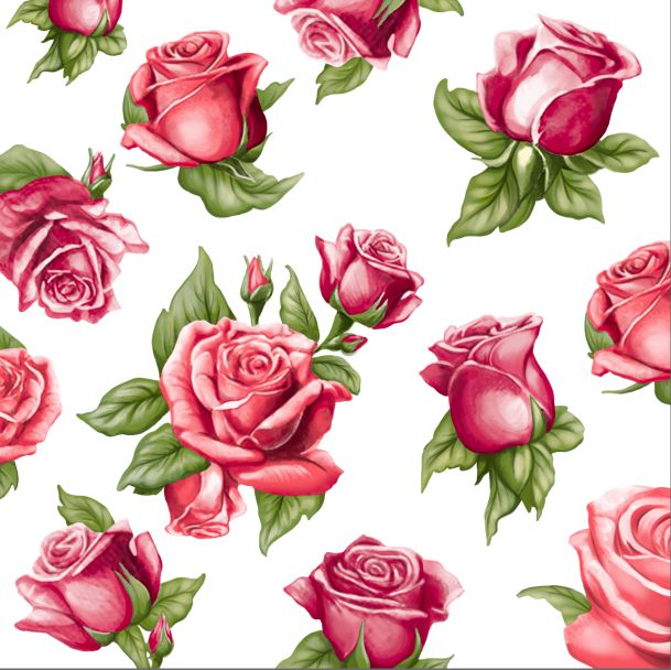 Салфетки бум. 240х240мм 25 шт. 3-сл. "красные розы"