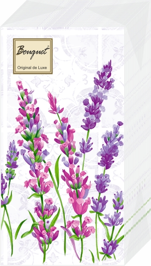 Салфетки бум. 330х330мм 20 шт. 2-сл. "скатерть с лавандой"