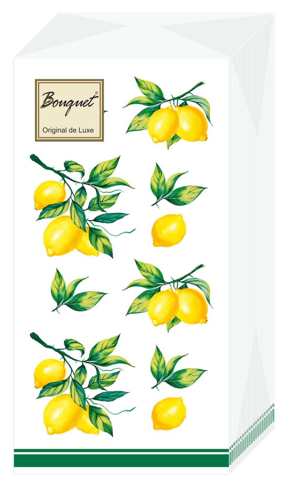 Салфетки бум. 330х330мм 20 шт. 2-сл. "скатерть с лимонами"