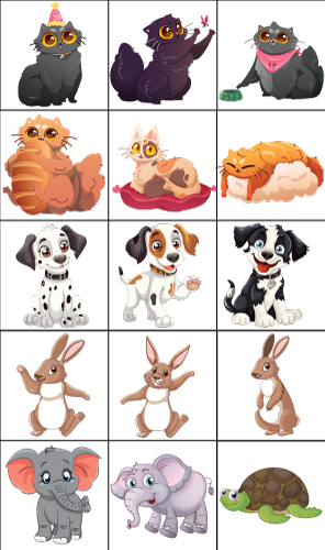 Наклейки поощрительные "забавные животные"