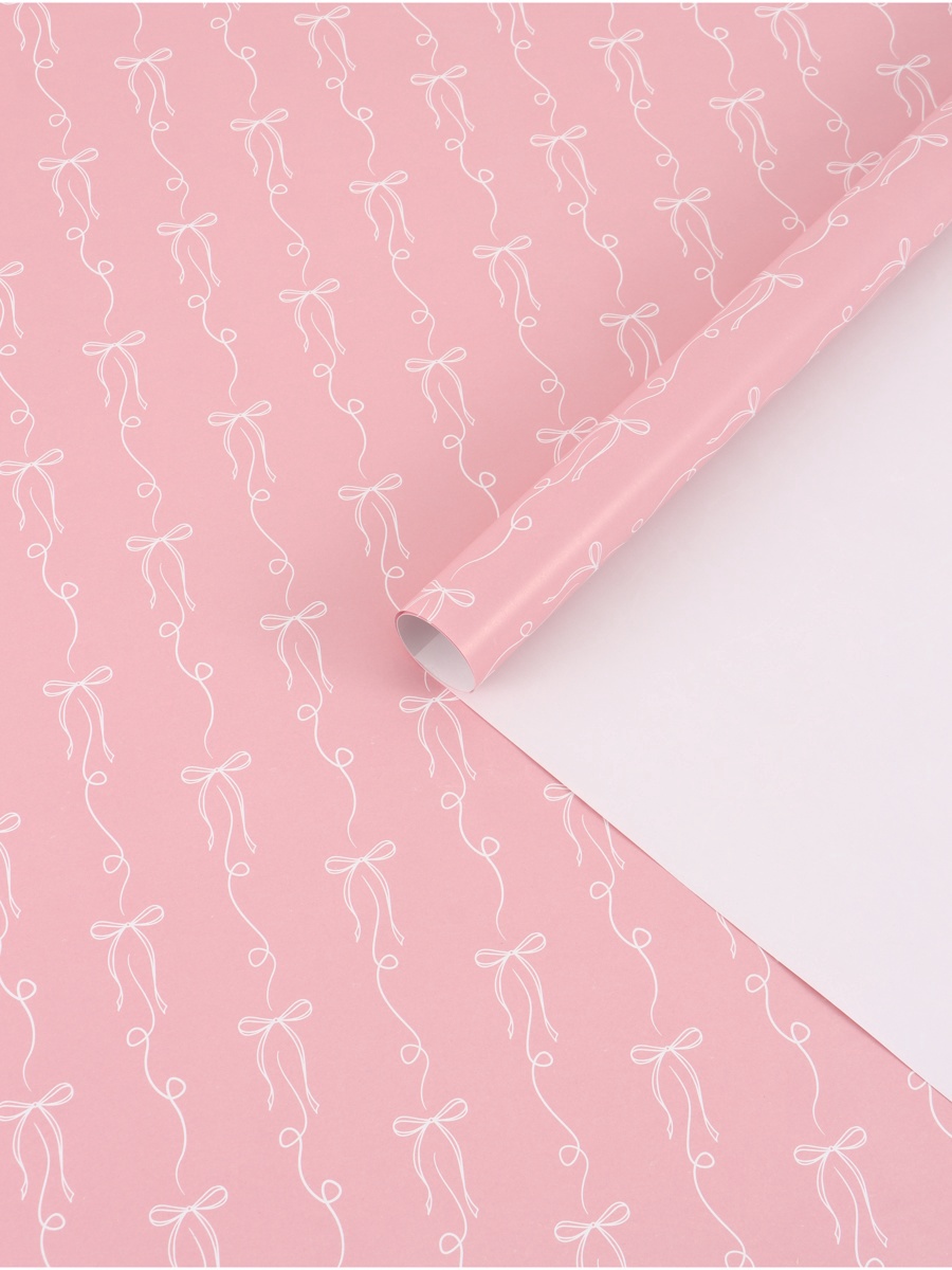 Бумага упаковочная 70х100см "бантики"
