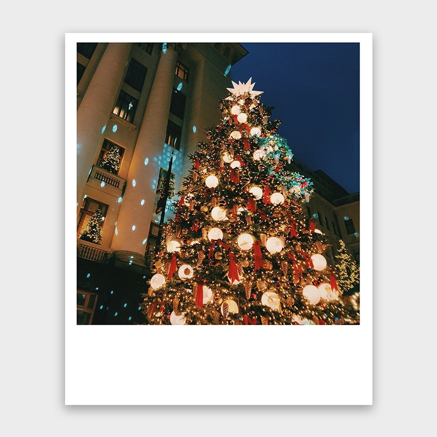 Открытка мини "новогодняя ёлка" 9х11см