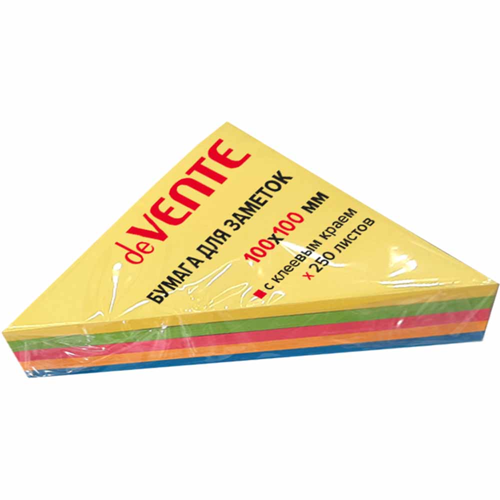 Бумага д/зам.с лип.краем devente "sandwich" 100х100 неон 5цв. 250л.