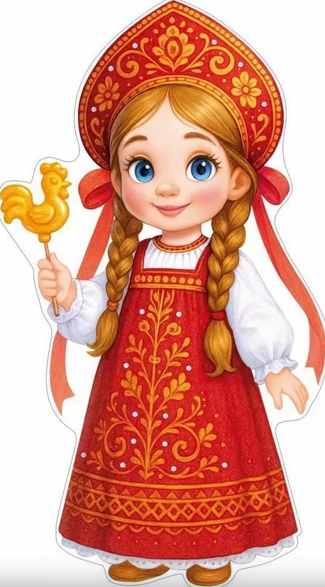 Плакат "девочка с леденцом" фигурный а2