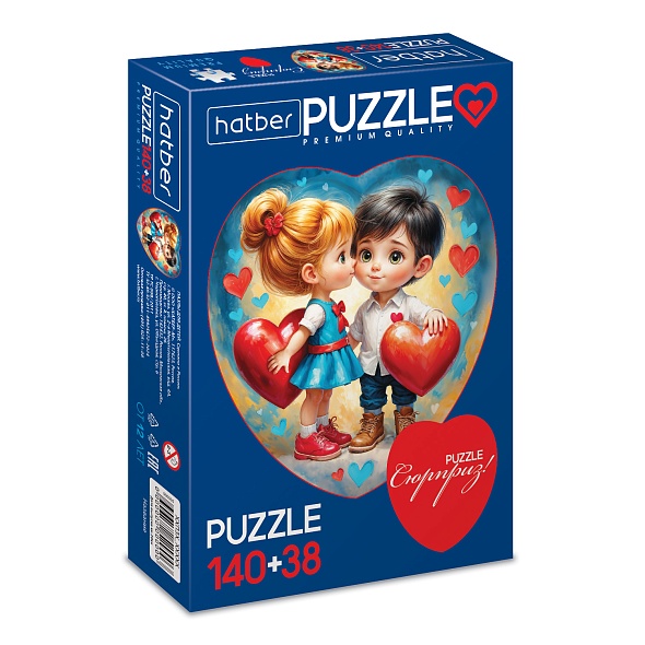 пазлы 2в1 140/38 дет. "два сердца. нежный возраст" (hatber) Пазлы 2в1 140/38 дет. "два сердца. нежный возраст" (hatber)