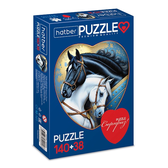 пазлы 2в1 140/38 дет. "два сердца. сила и грация" (hatber) Пазлы 2в1 140/38 дет. "два сердца. сила и грация" (hatber)