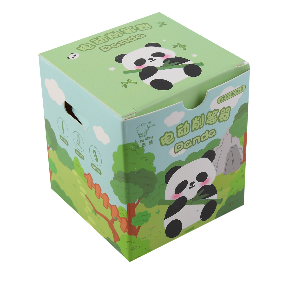 Точилка электрическая кокос "панда" с контейнером