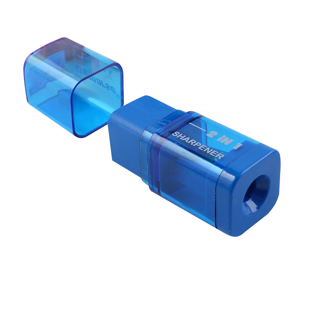 Точилка с контейнером кокос 1 отв.+ластик асс-т