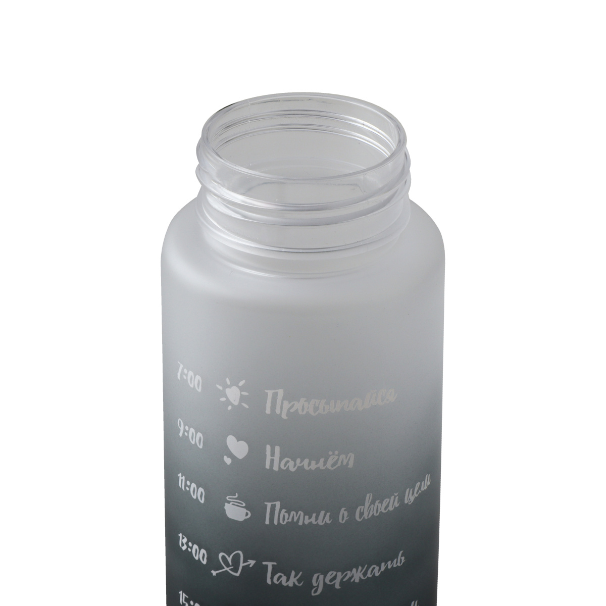 Бутылка кокос 600мл градиент серая пластик