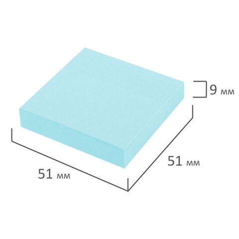 Бумага д/зам.с липким краем staff 51х51 пастель гол. 100л.