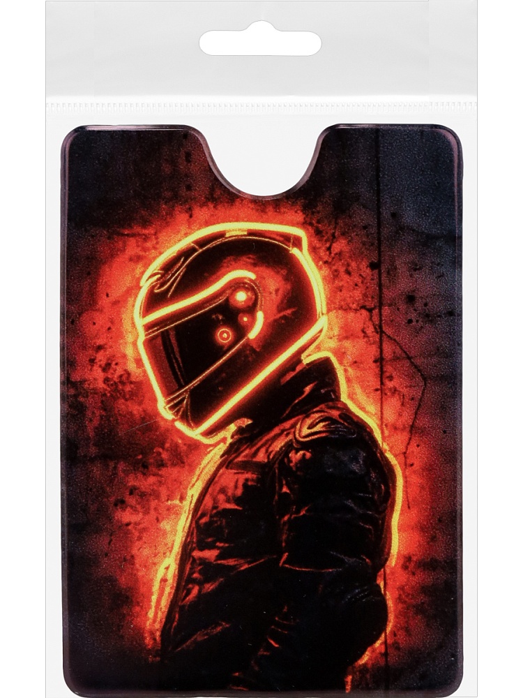 Обложка д/пропуска/проездного пвх "гонщик"