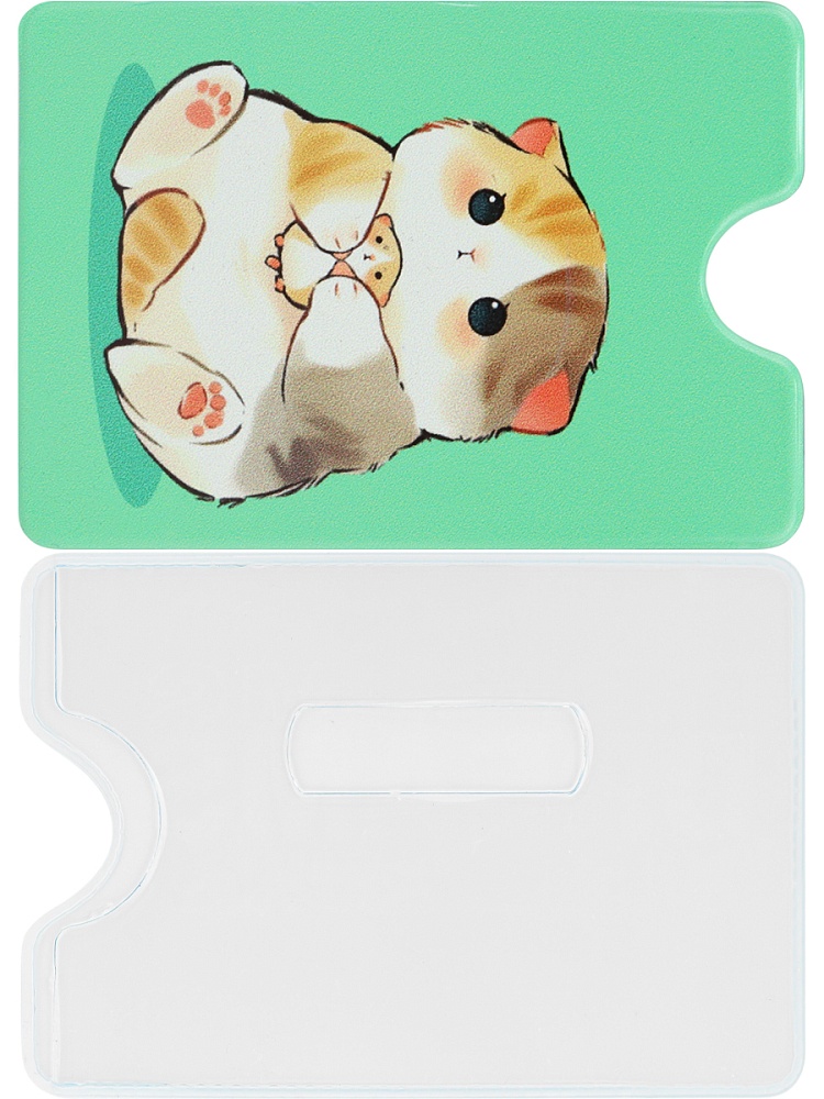 Обложка д/пропуска/проездного пвх "пушистые друзья"