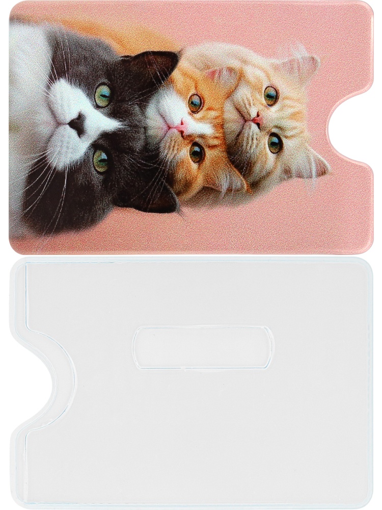 Обложка д/пропуска/проездного пвх "ушастое трио"