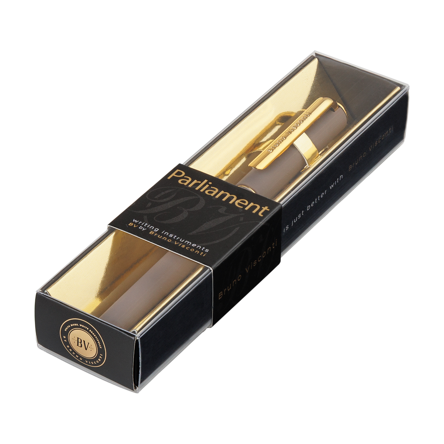 Ручка шар. bruno visconti "parliament" 0,7мм синяя корп.серый,в футл.