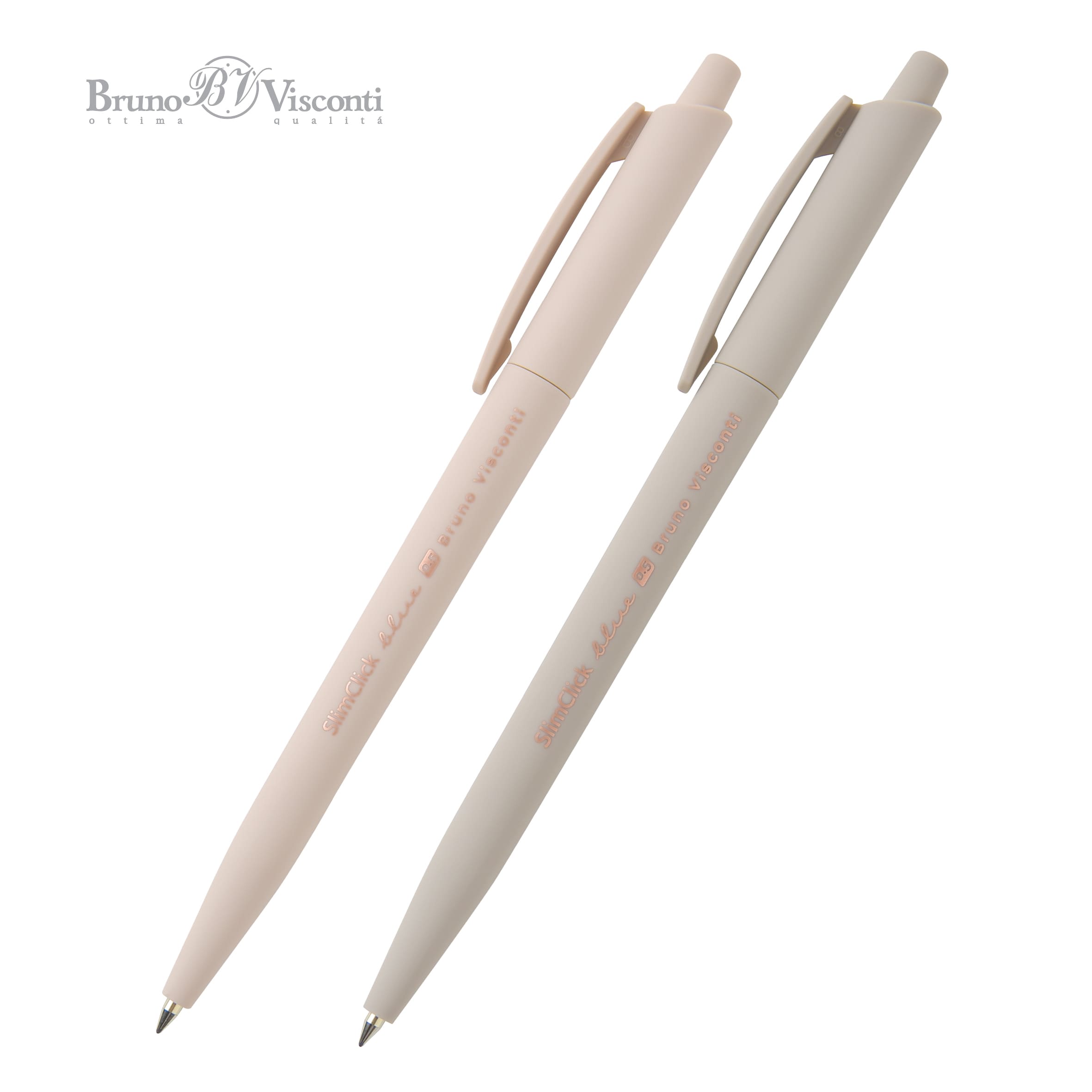 ручка шар. авт."bruno visconti "slimclick.total beige" 0.5мм синяя Ручка шар. авт."bruno visconti "slimclick.total beige" 0.5мм синяя