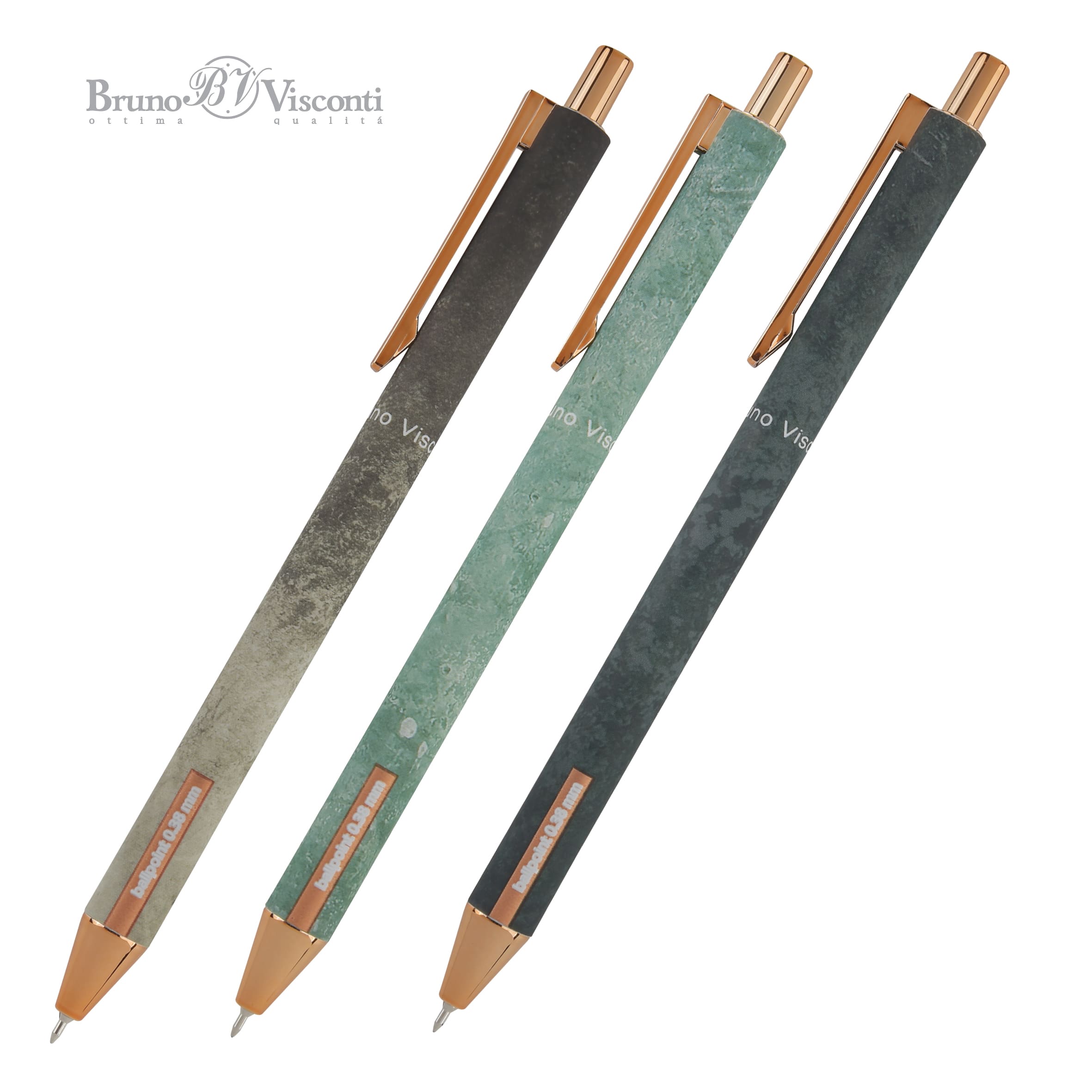 Ручка шар. авт."bruno visconti "stone" 0.38мм синяя