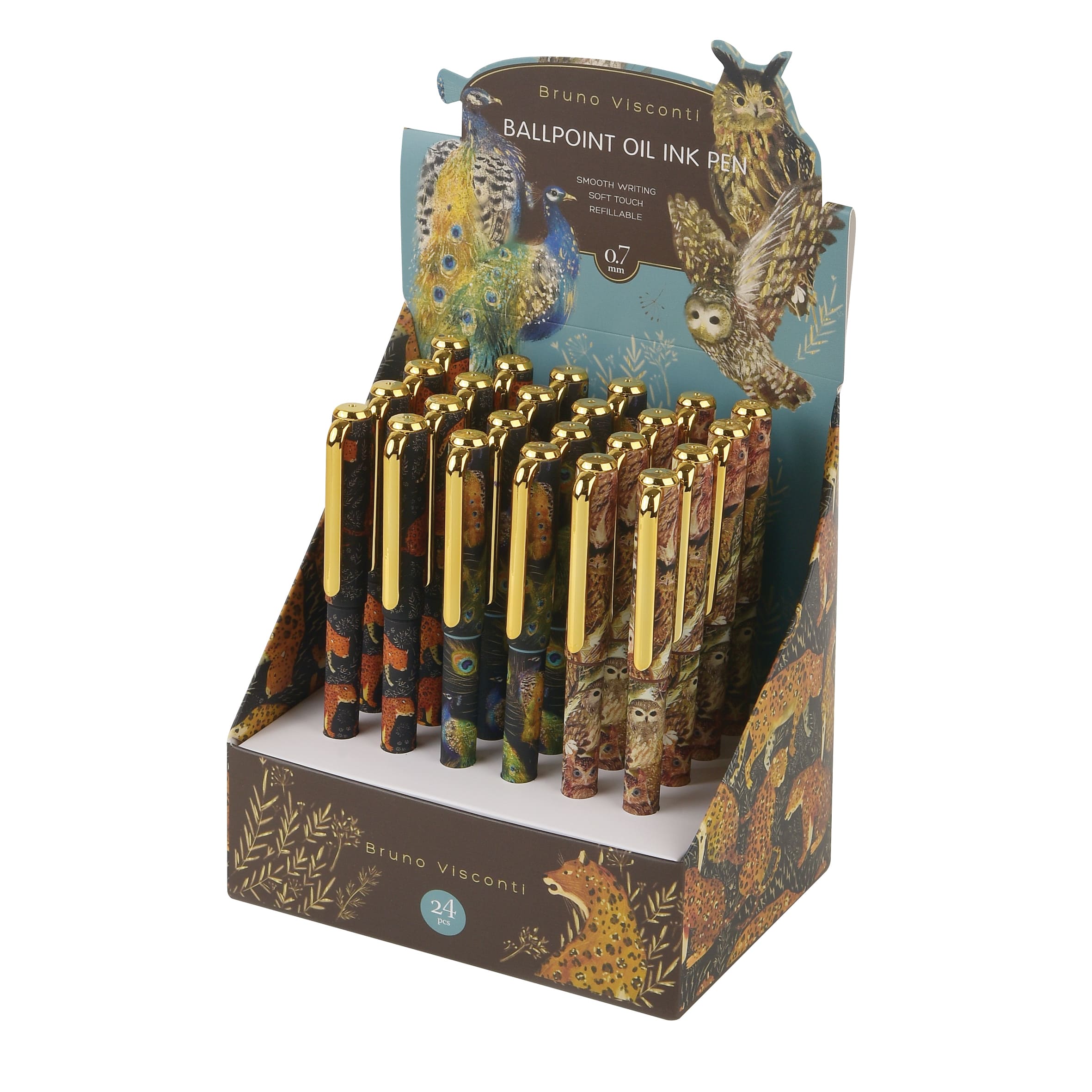 Ручка шар. "bruno visconti" "fauna" 0,7мм синяя масл.основа