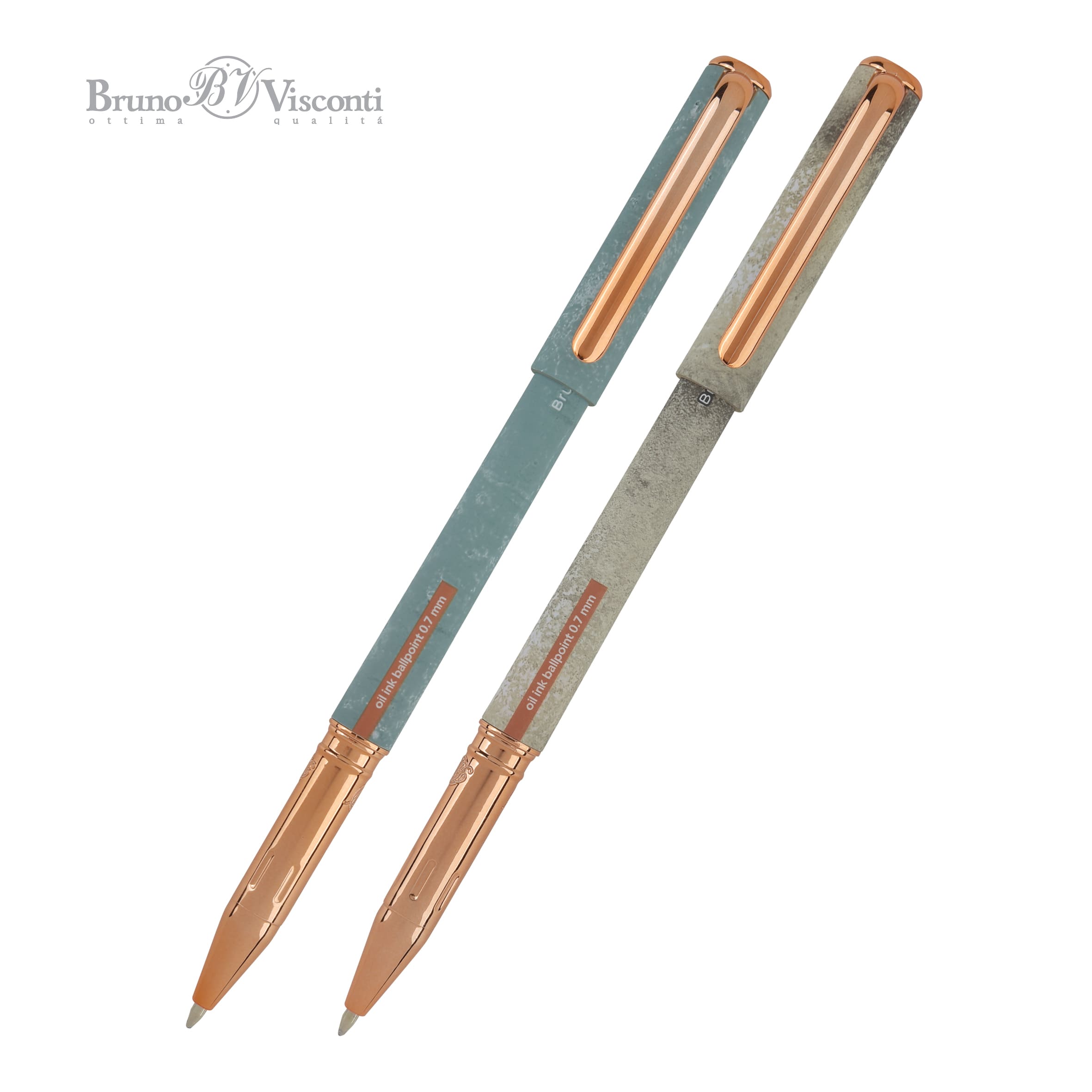 Ручка шар. "bruno visconti" "stone" 0,7мм синяя масл.основа