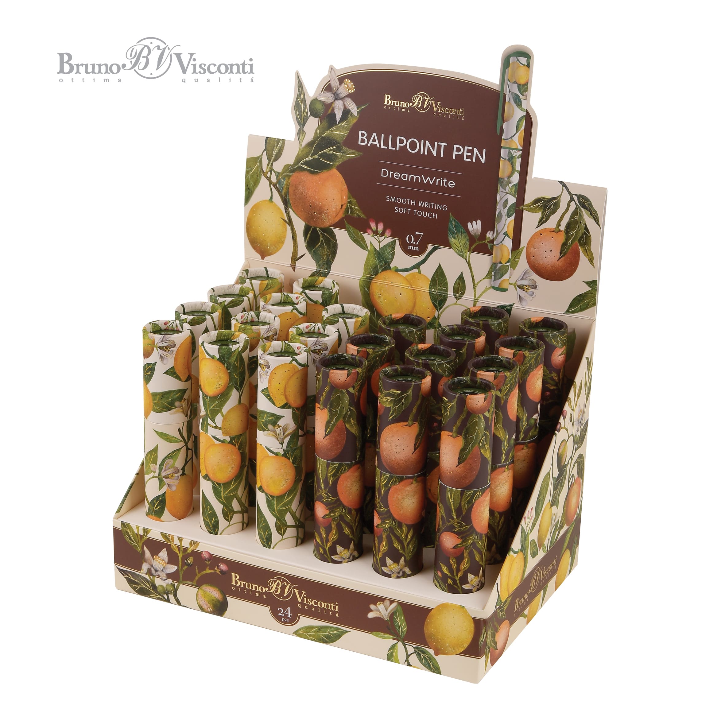 Ручка шар. bruno visconti "dreamwrite.flora.paradise" 0,7мм синяя асс-т