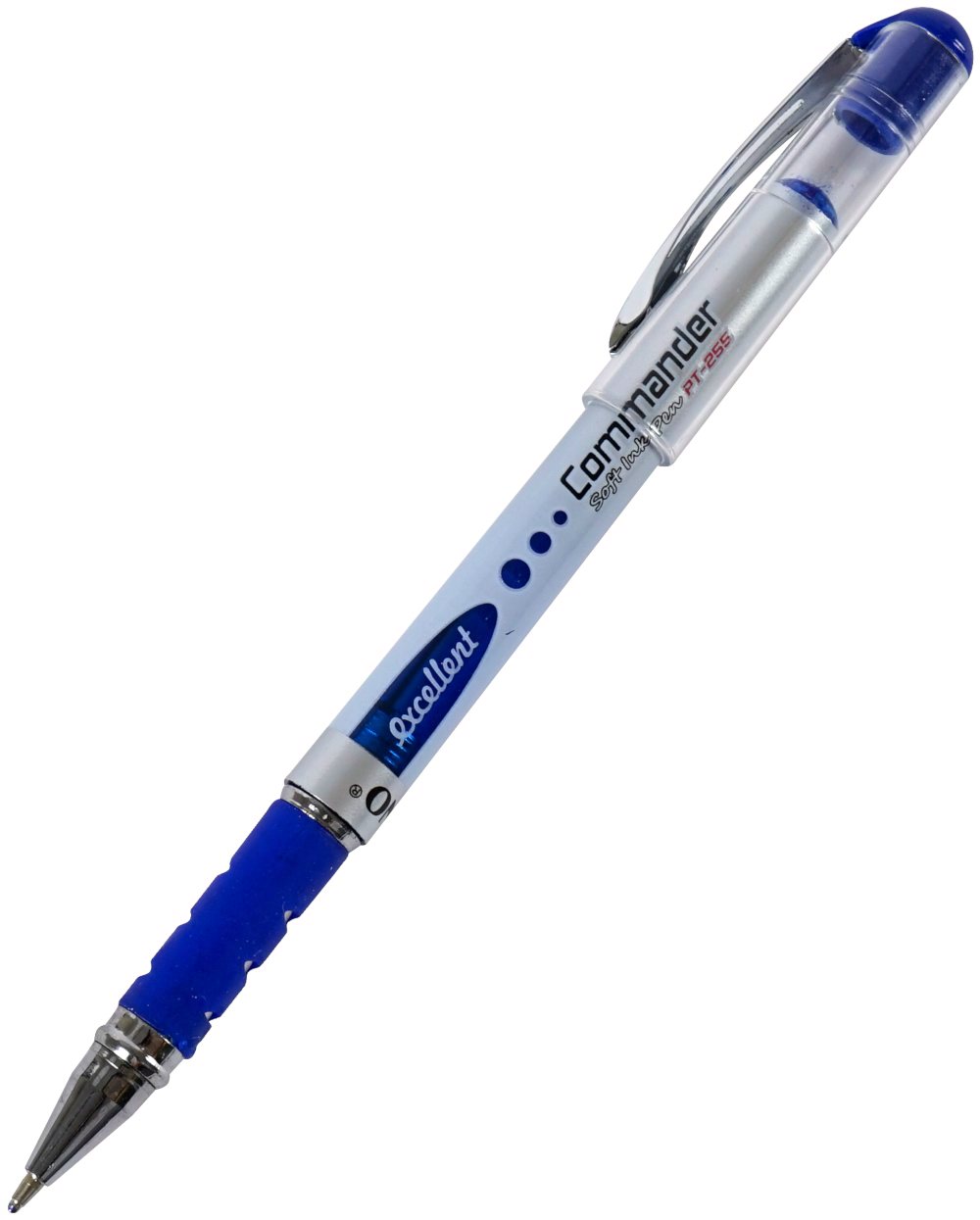 Ручка шар. piano синяя 1,0мм масл.основа,с резин.упором