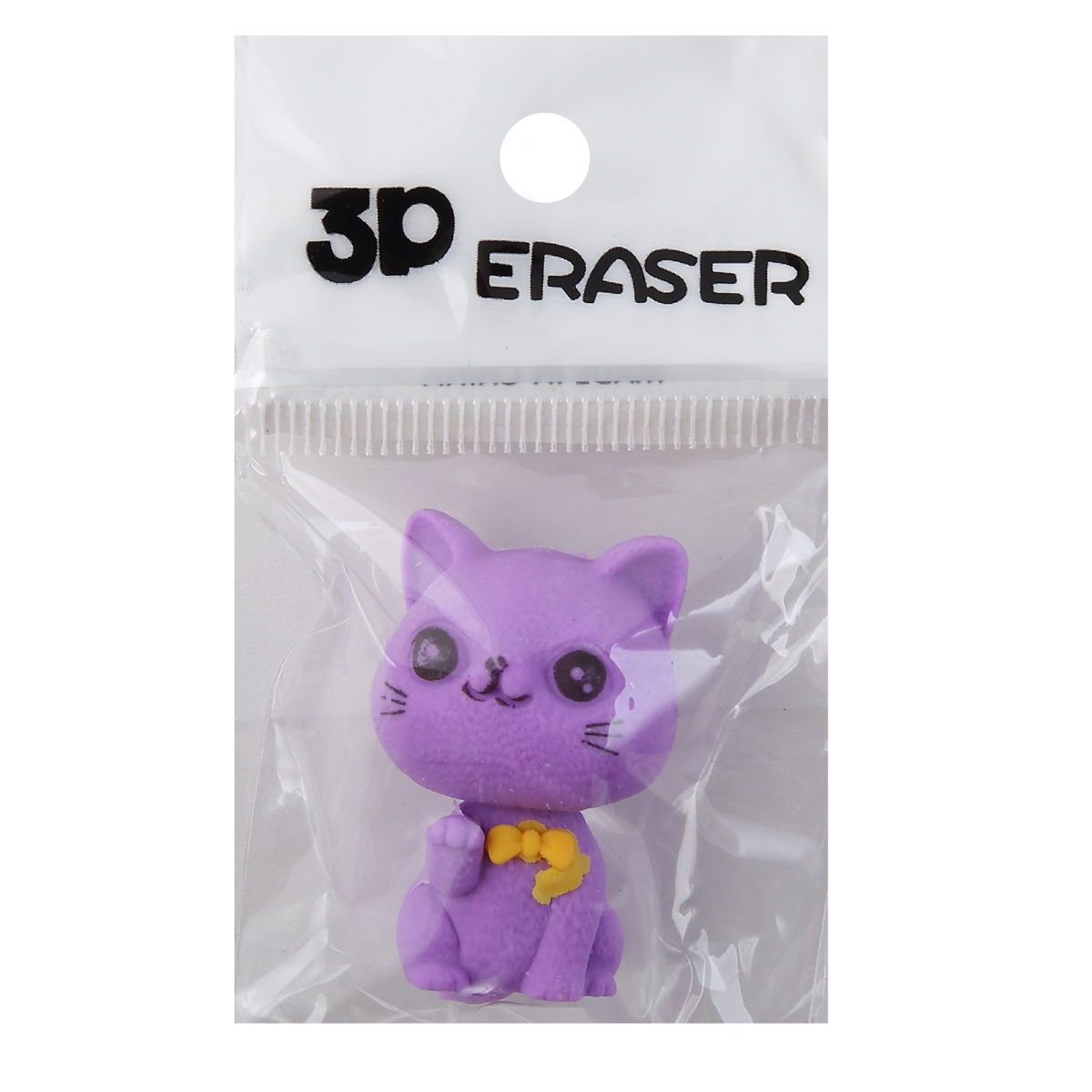 Ластик-колпачок фигурный кокос "котёнок" 35х23х20мм асс-т