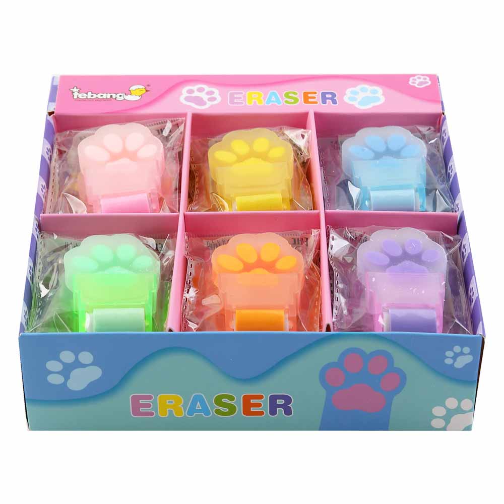 Ластик фигурный кокос "лапка" 55х35х10мм асс-т