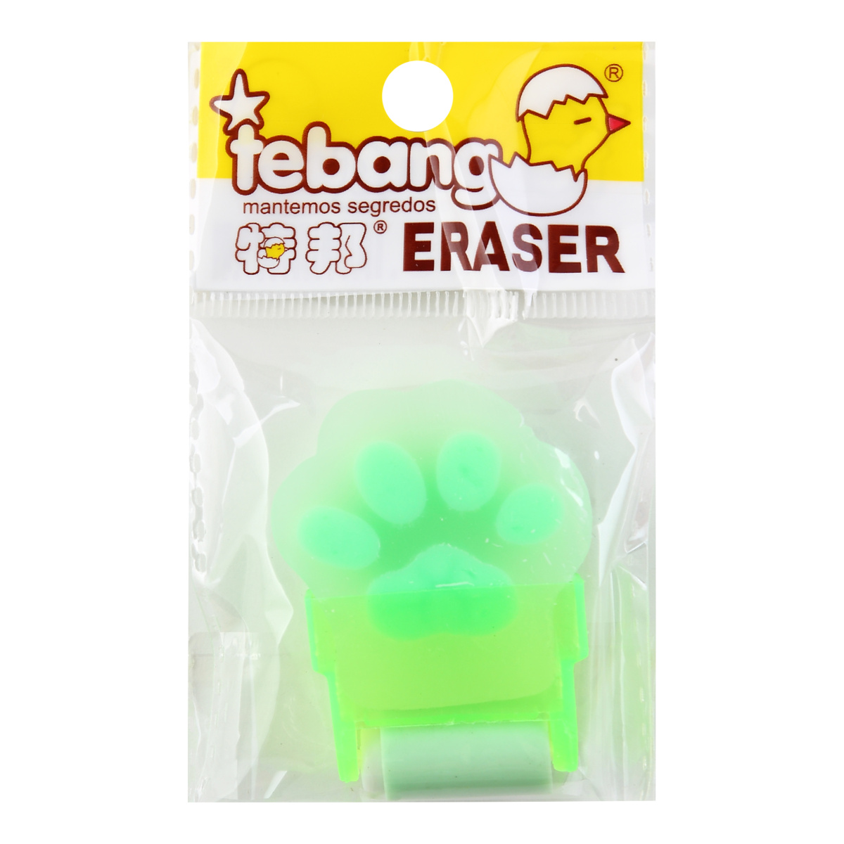 Ластик фигурный кокос "лапка" 55х35х10мм асс-т