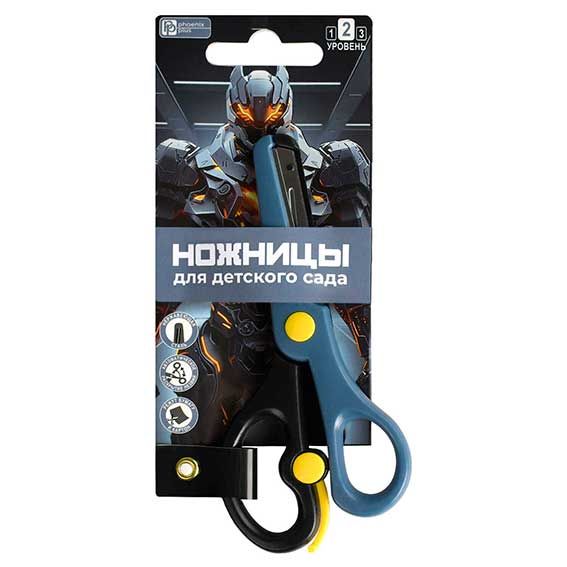 Ножницы детские феникс+ "огненный робот" 135мм