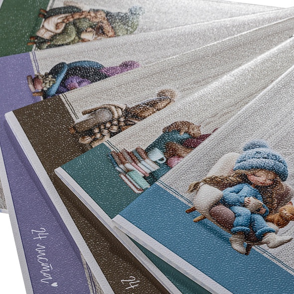 Тетрадь 24л. кл. "sweet time" (hatber) б/б,тиснен.,асс-т