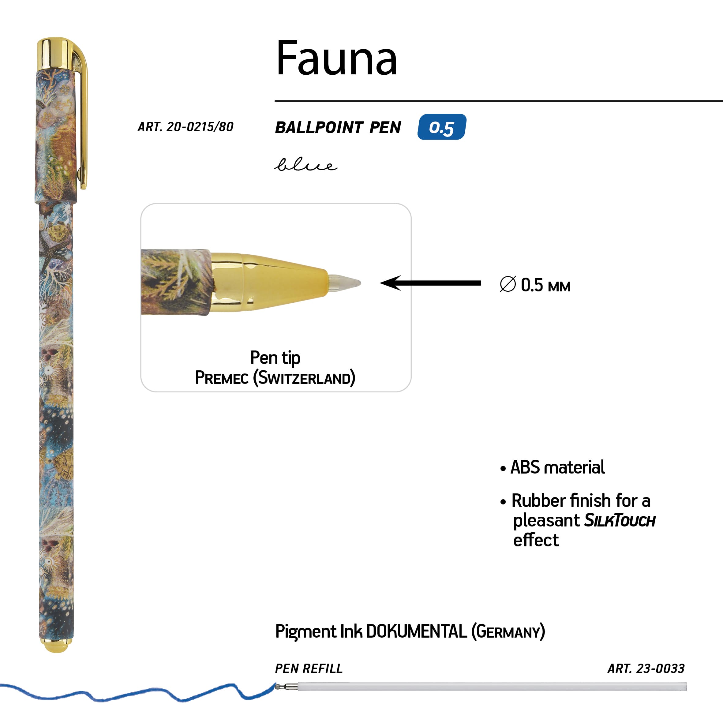 Ручка шар. "bruno visconti" "fauna" 0,38мм синяя асс-т