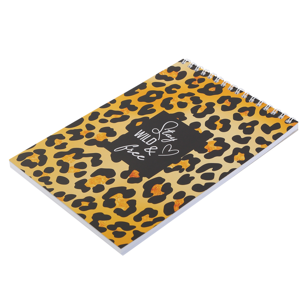 Скетчбук 140х200мм 40л. гребень "леопард" (кокос) 100г/м2