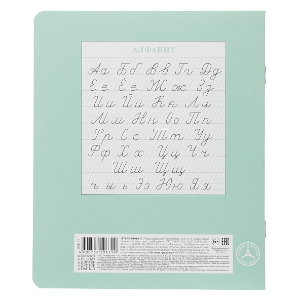 Тетрадь 12л. частая кос.лин. "newtone" зелёный нефрит (hatber) б/б
