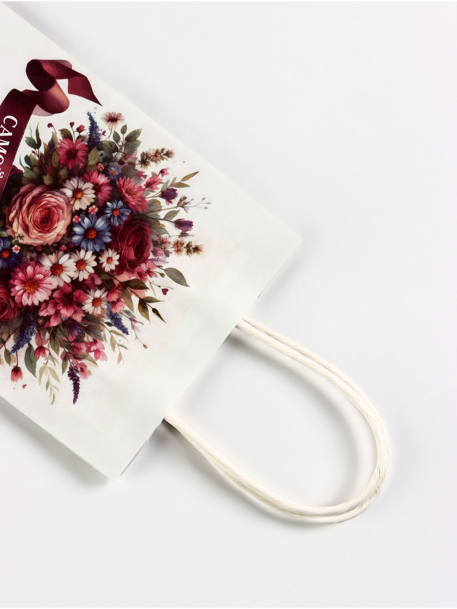 Пакет подарочный крафт "самой нежной" (12х16х6см)