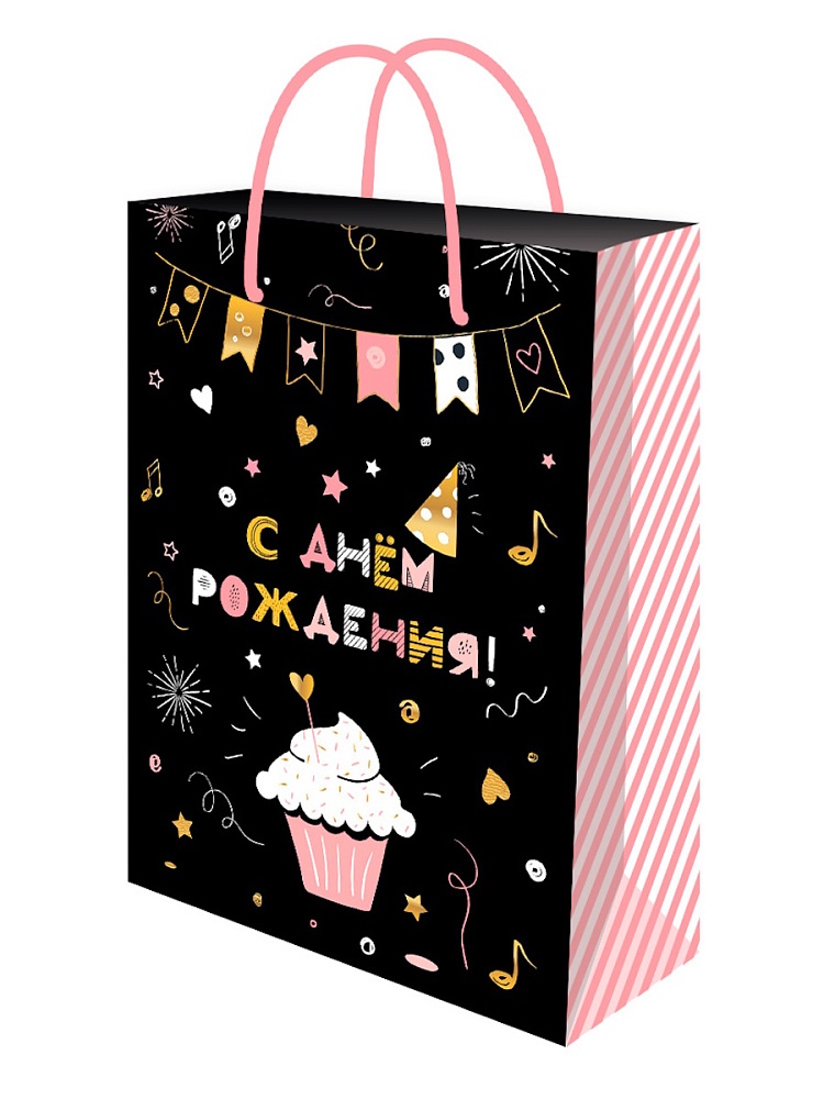 Пакет подарочный "кексик" (22х31х10см)