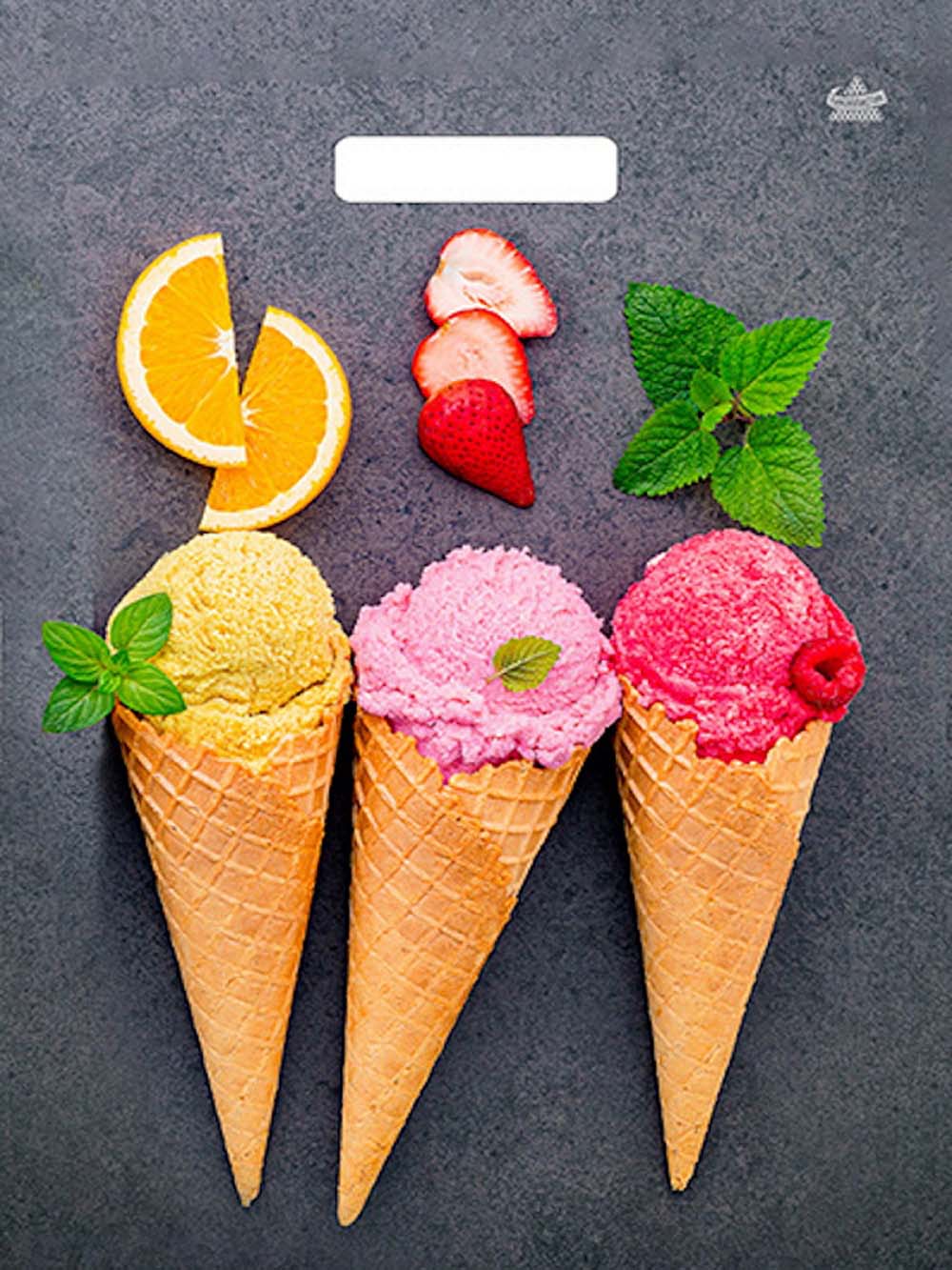 Пакет универсальный 31х40см "мороженое" проруб.ручка асс-т