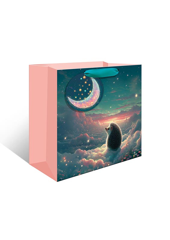 Пакет подарочный "ёжик" (30х30см)