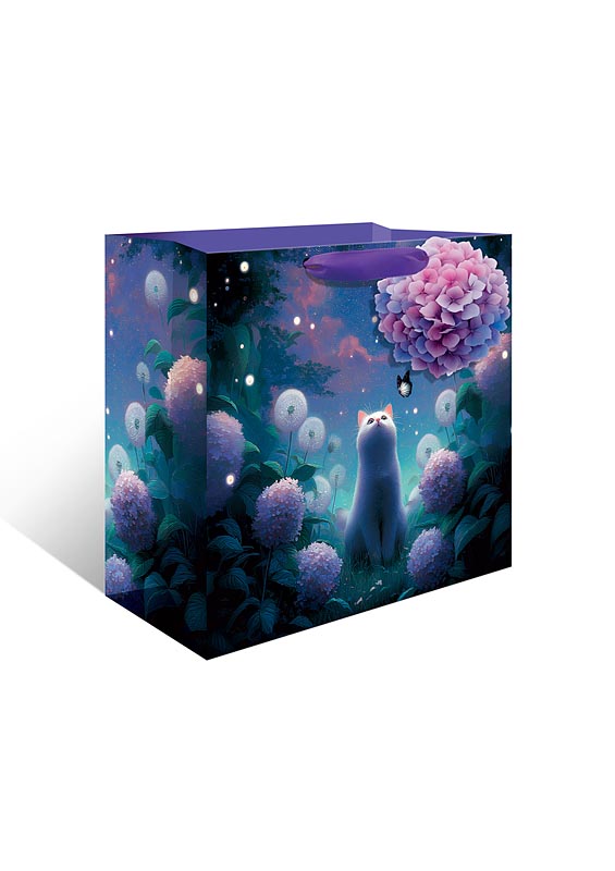 Пакет подарочный "котик" (30х30см)